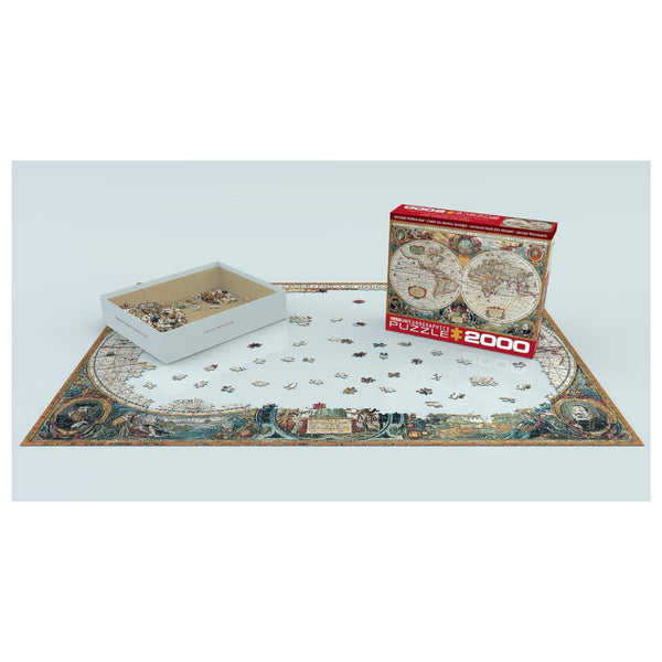 Antique World Map 2000 Piece Puzzle – The Puzzle Nerds
