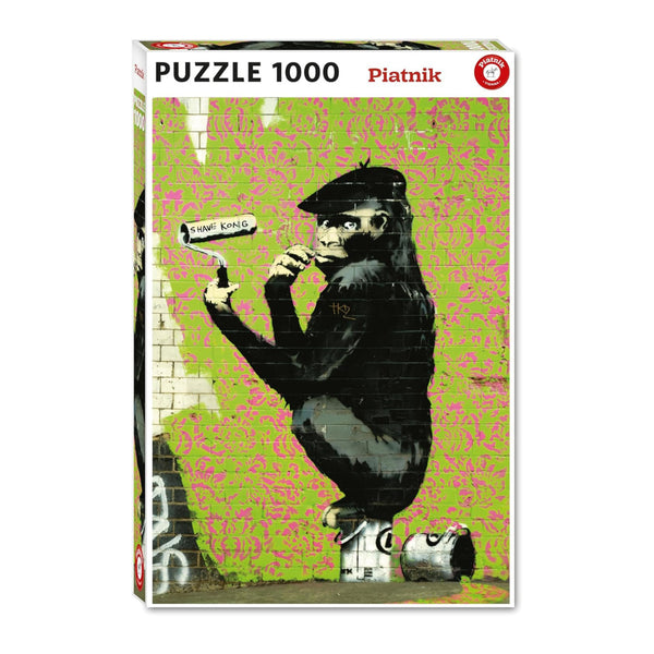 banksy 最初期作品　Roller Chimp プリントキャンバス PiatnikPuzzles-
