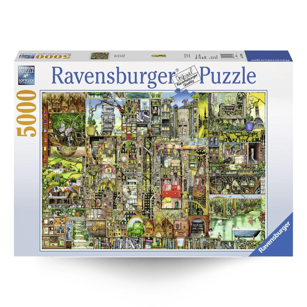 Ravensburger Puzzles - Colin Thompson Bizarre Town 5000 Piece Jigsaw Puzzle - The Puzzle Nerds 