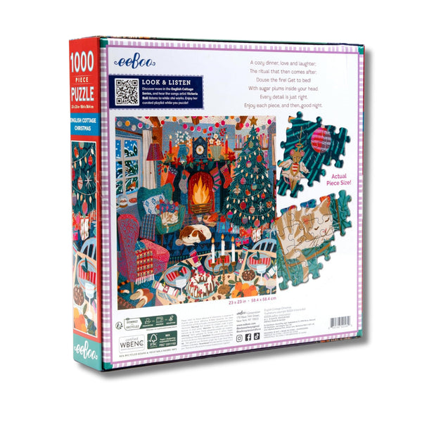 English Cottage Christmas 1000 Piece Puzzle – The Puzzle Nerds