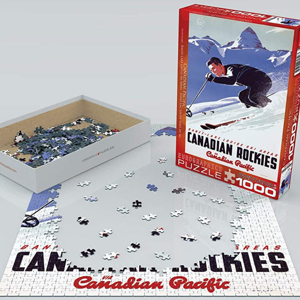 EuroGraphics Puzzle 1000 Pezzi – Lake Louise Canadian Rockies, Panorama Montano, Multicolore