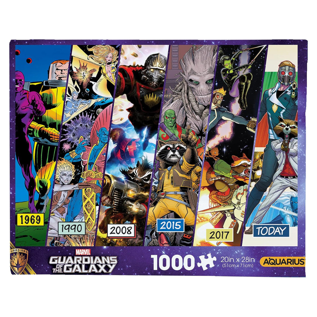 Aquarius Puzzles - Guardians of The Galaxy Timeline 1000 Piece Puzzle - The Puzzle Nerds 