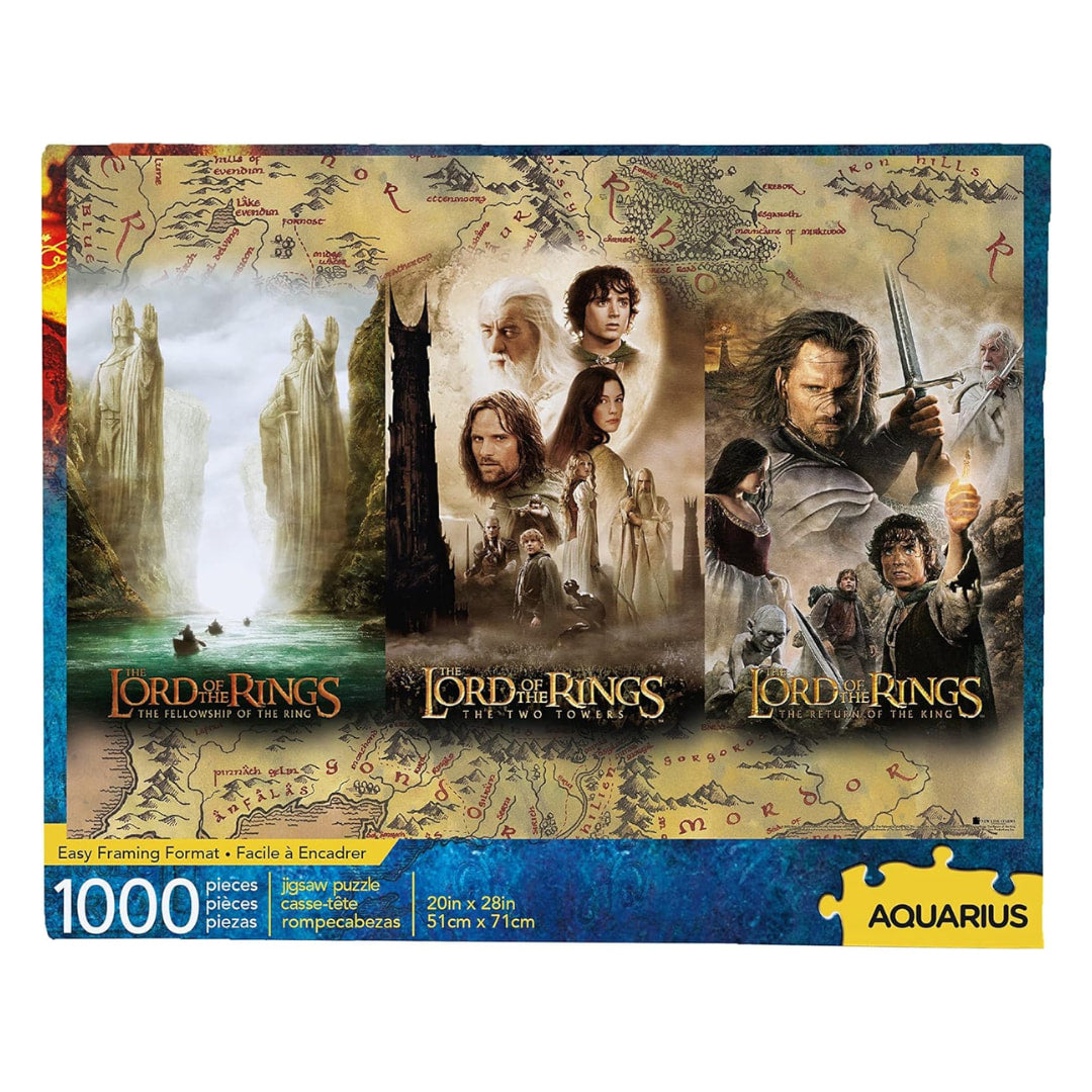 Aquarius Puzzles - Lord of The Rings Triptych 1000 Piece Puzzle - The Puzzle Nerds  