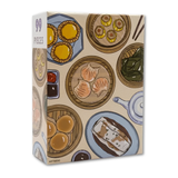 Jigsaw puzzle box with Dim Sum ilustration