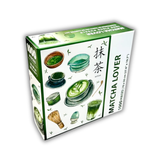 Box of Matcha Lover puzzle with green tea graphics on a white background