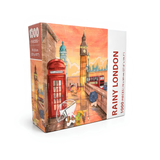 Jigsaw puzzle box titled Rainy London