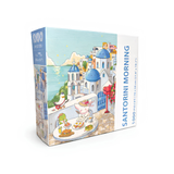 Jigsaw puzzle box titled Santorini Morning