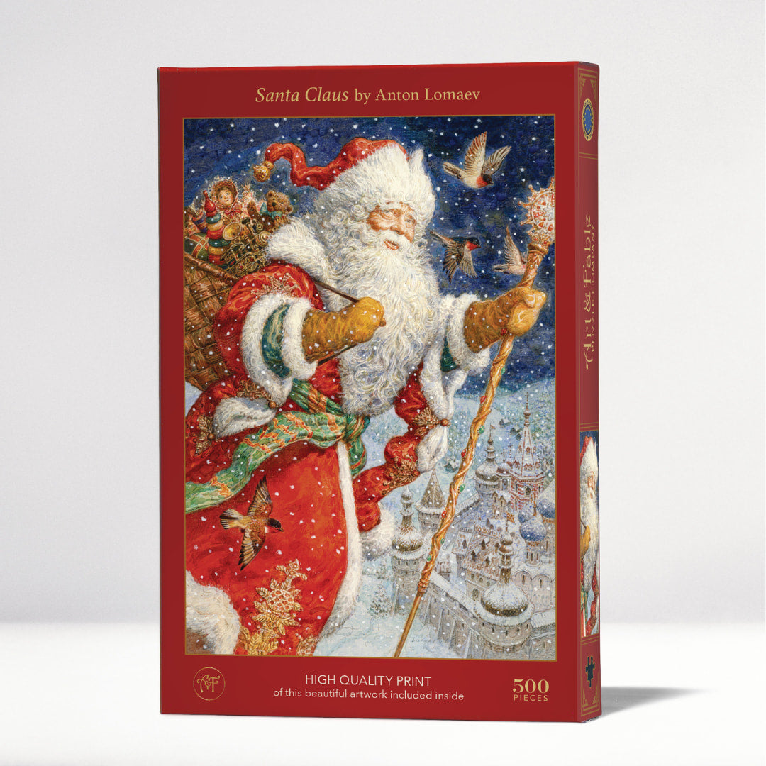 Art & Fable Puzzles - Santa Claus 500 Piece Puzzle - The Puzzle Nerds  