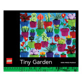 Image of a 1000 piece puzzle  of a thriving collection of LEGO tiny plants and succulents.