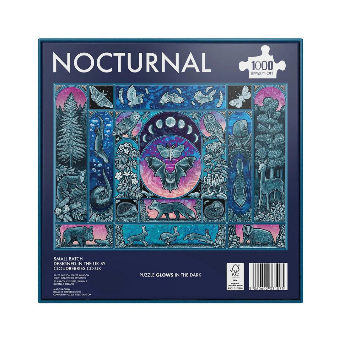 Cloudberries Puzzles - Nocturnal (Glow In The Dark)  1000 Piece Puzzle - The Puzzle Nerds 