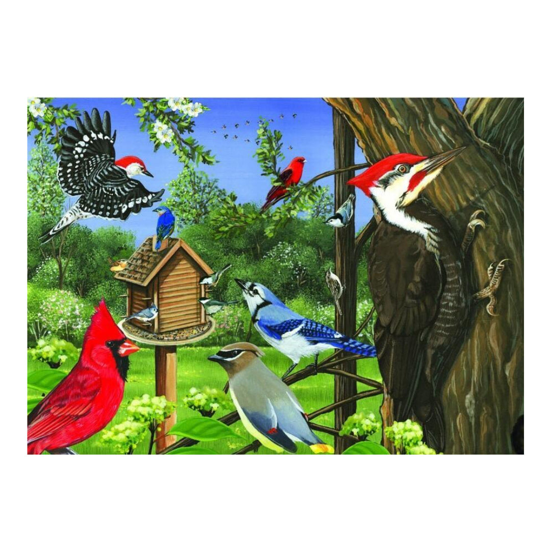 Cobble Hill - Around The Birdfeeder 35 Piece Tray Puzzle - The Puzzle Nerds 
