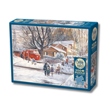Cobble Hill puzzle box with a winter scene on the cover