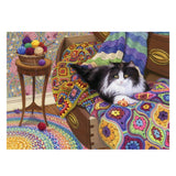 Cobble Hill - Comfy Cat 1000 Piece Puzzle - The Puzzle Nerds  