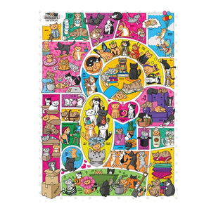 Cobble Hill - Doodle Cats 1000 Piece Puzzle - The Puzzle Nerds  