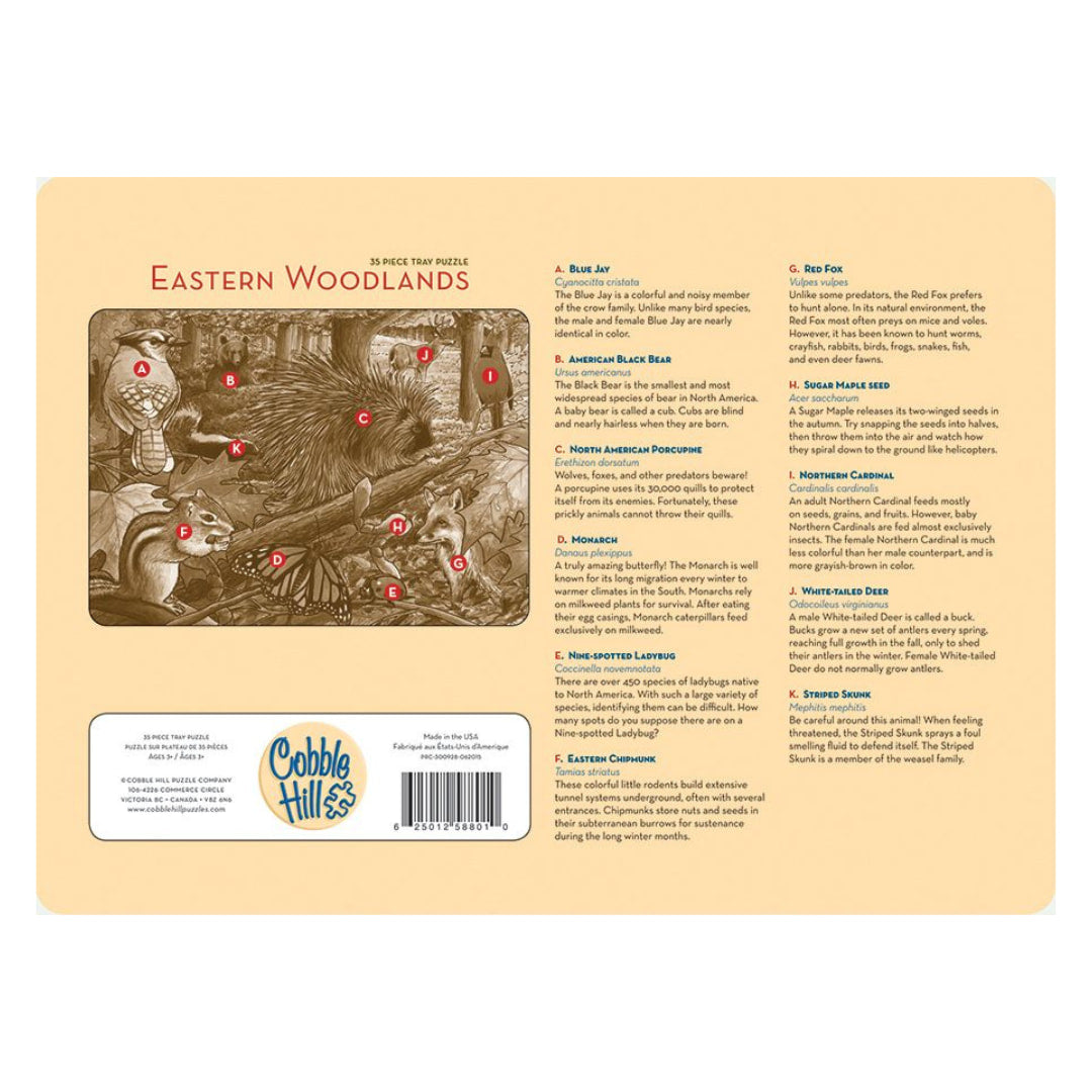 Cobble Hill - Eastern Woodlands 35 Piece Tray Puzzle - The Puzzle Nerds 