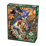 Cobble Hill puzzle box with dragon and forest design