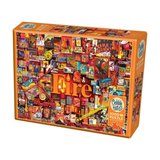 Cobble Hill puzzle box with 'Fire' theme and colorful design on a white background