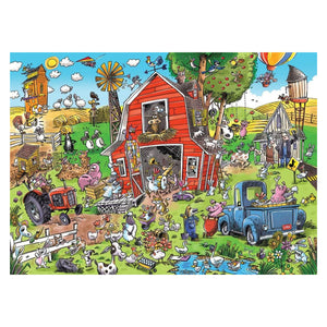 Cobble Hill - Farmyard Folly 350 Piece Family Puzzle - The Puzzle Nerds  
