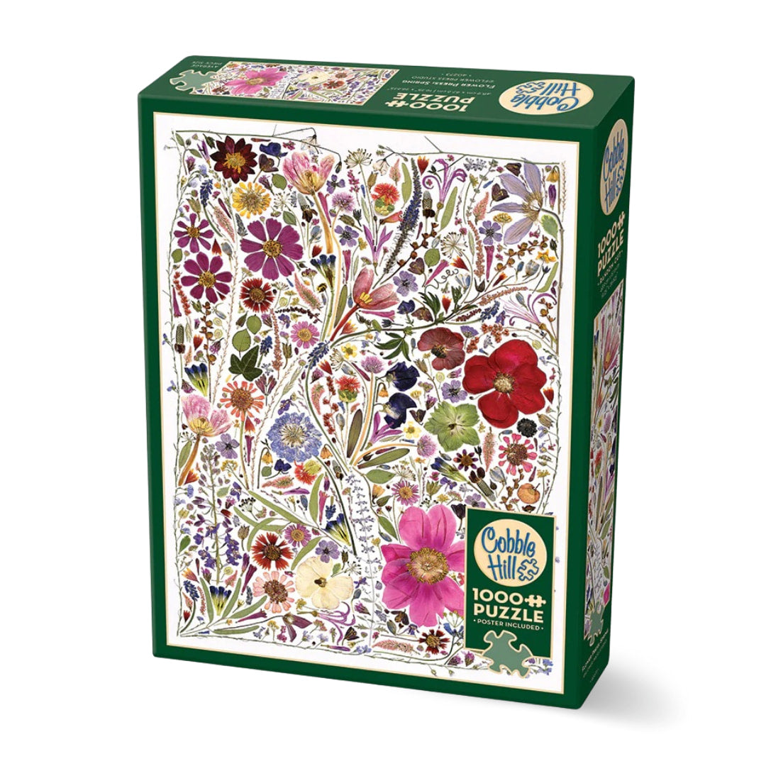 Cobble Hill - Flower Press: Spring  1000 Piece Puzzle - The Puzzle Nerds  