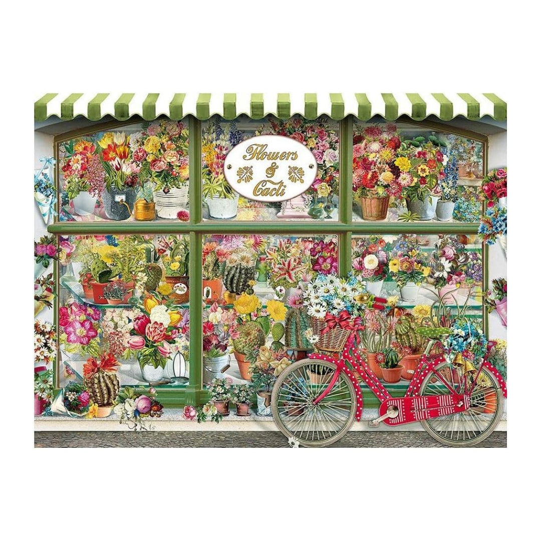 Cobble Hill - Flowers And Cacti Shop Easy Handling 275 Piece Puzzle - The Puzzle Nerds 