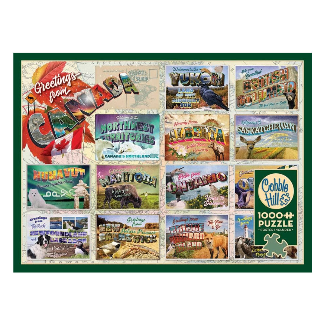 Cobble Hill - Greetings From Canada 1000 Piece Puzzle - The Puzzle Nerds 