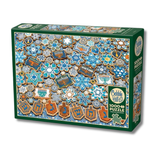 Cobble Hill puzzle box with Hanukkah-themed cookies on a white background