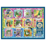 Cobble Hill 500-piece puzzle packaging with colorful illustration of a building facade with windows and cats.