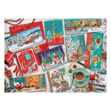 Collection of vintage-style Christmas cards on a white background