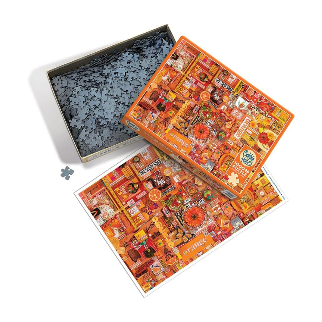 Cobble Hill - Orange 1000 Piece Puzzle - The Puzzle Nerds  
