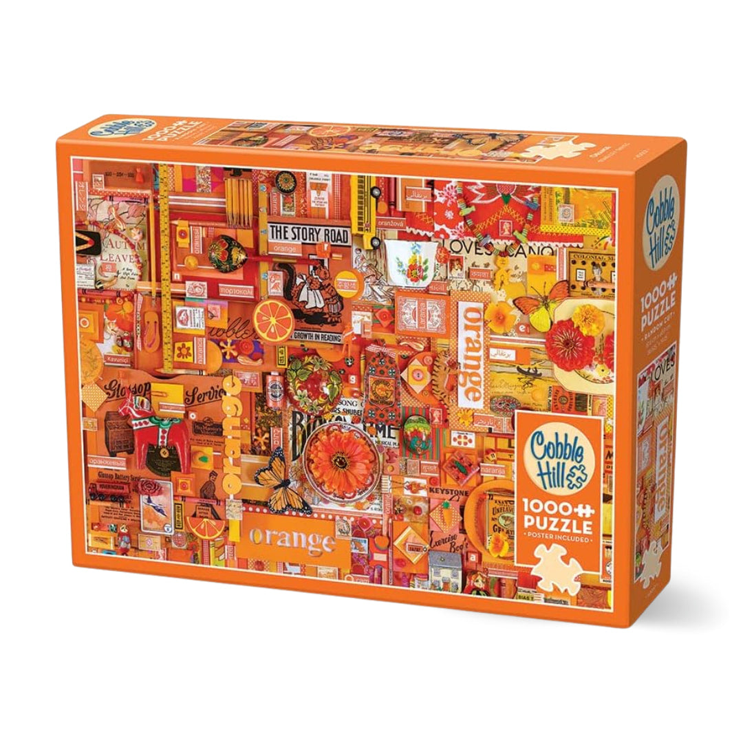 Cobble Hill - Orange 1000 Piece Puzzle - The Puzzle Nerds  