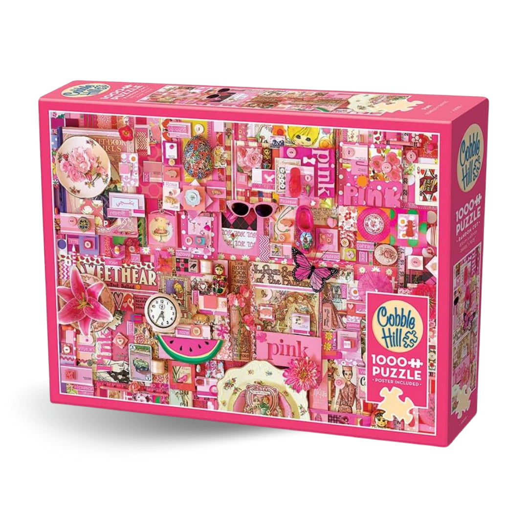 Cobble Hill - Pink 1000 Piece Puzzle - The Puzzle Nerds 