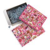 Cobble Hill - Pink 1000 Piece Puzzle - The Puzzle Nerds 