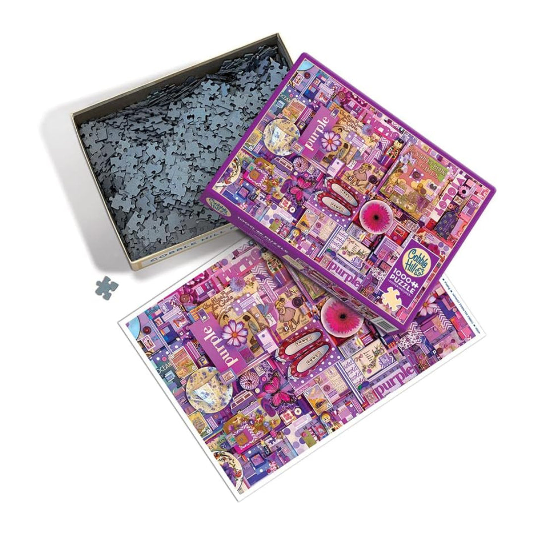 Cobble Hill - Purple 1000 Piece Puzzle - The Puzzle Nerds  