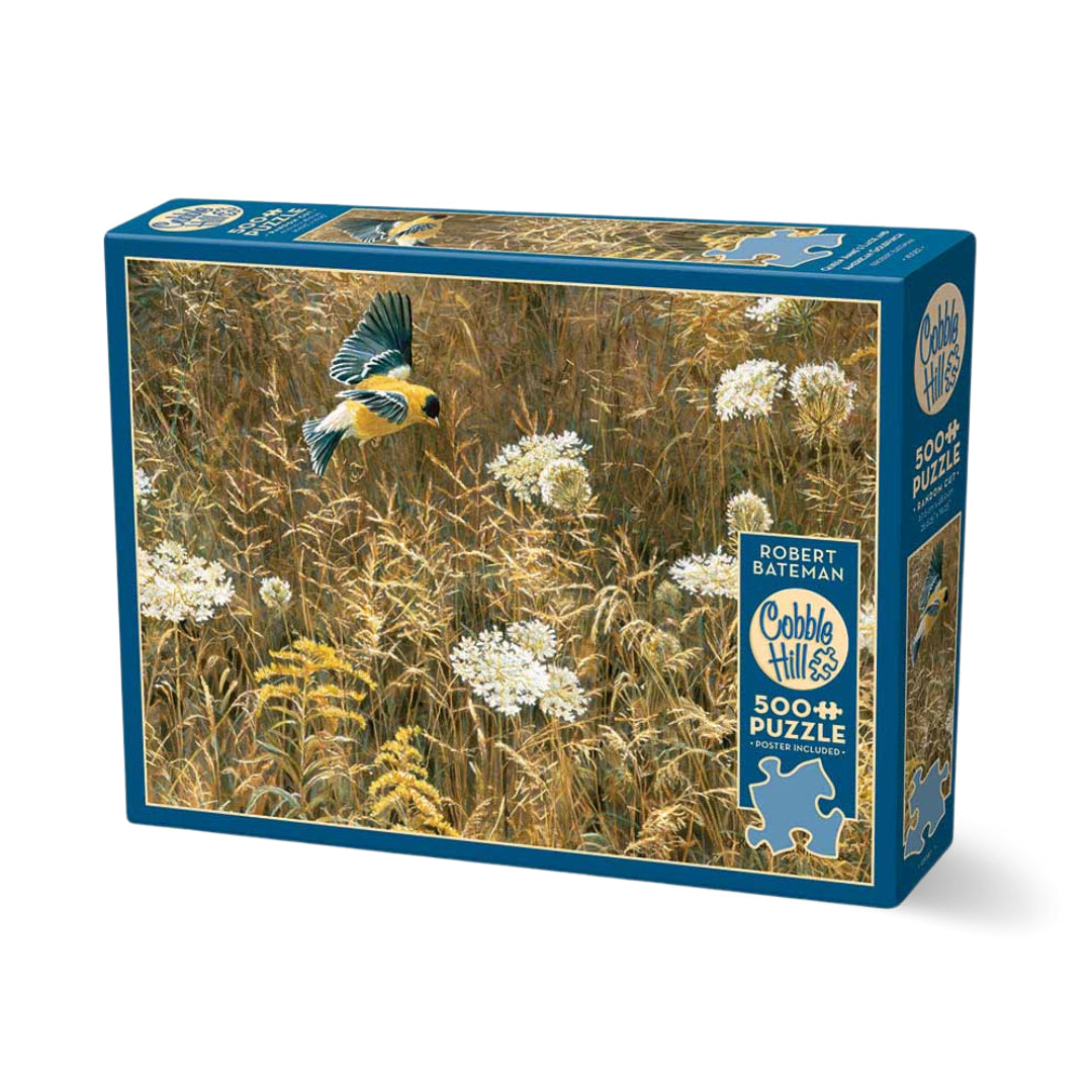 Cobble Hill - Queen Anne's Lace And American Goldfinch 1000 Piece Puzzle - The Puzzle Nerds  