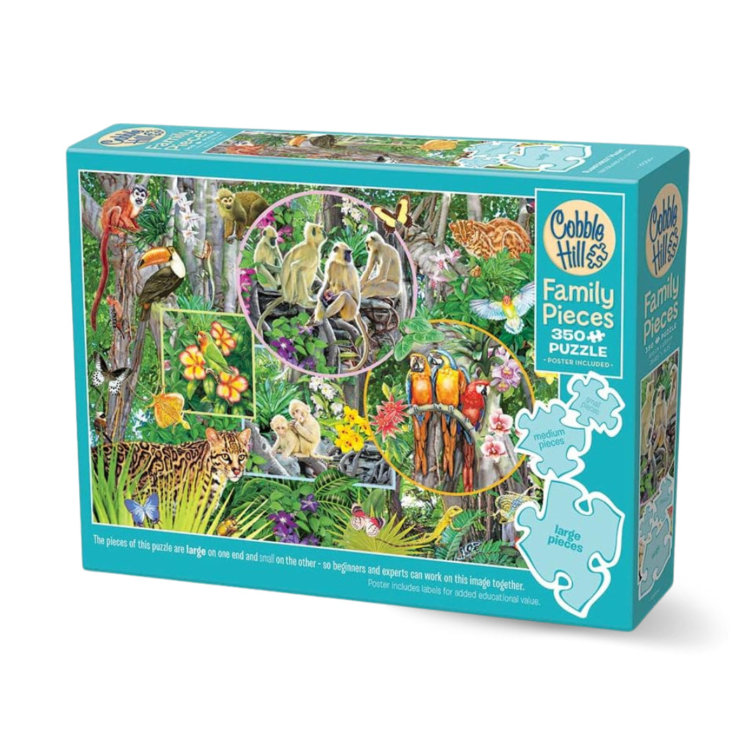 Cobble Hill - Rainforest Magic 350 Piece Family Puzzle - The Puzzle Nerds  