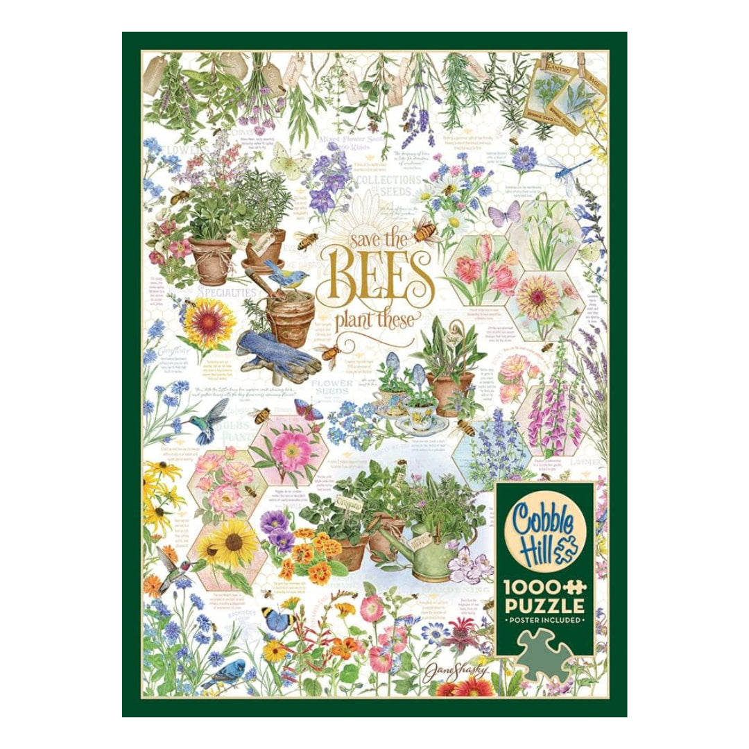 Cobble Hill - Save The Bees 1000 Piece Puzzle - The Puzzle Nerds 
