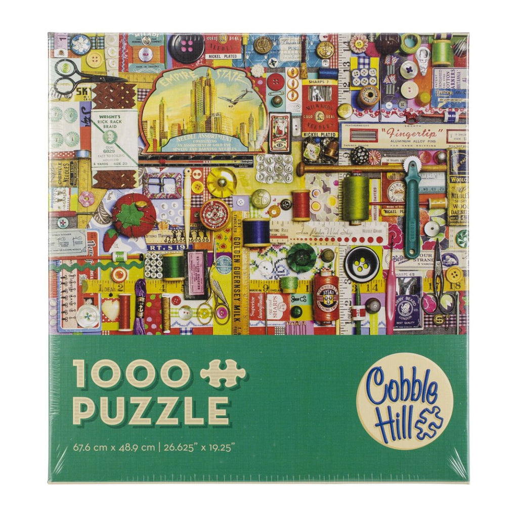 Cobble Hill Puzzle - Sewing Notions 1000 Piece Puzzle - The Puzzle Nerds 