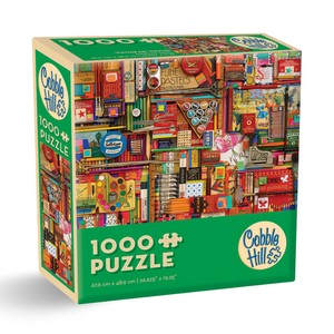 Cobble Hill Puzzle - Vintage Art Supplies 1000 Piece Puzzle - The Puzzle Nerds 