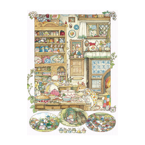 Cobble Hill  Puzzles -Brambly Hedge Picnic Preparations 500 Piece Puzzle - The Puzzle Nerds 