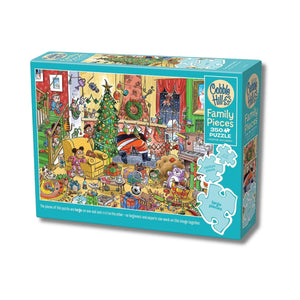 Cobble Hill Puzzles - Catching Santa 350 Piece Family Puzzle - The Puzzle Nerds  