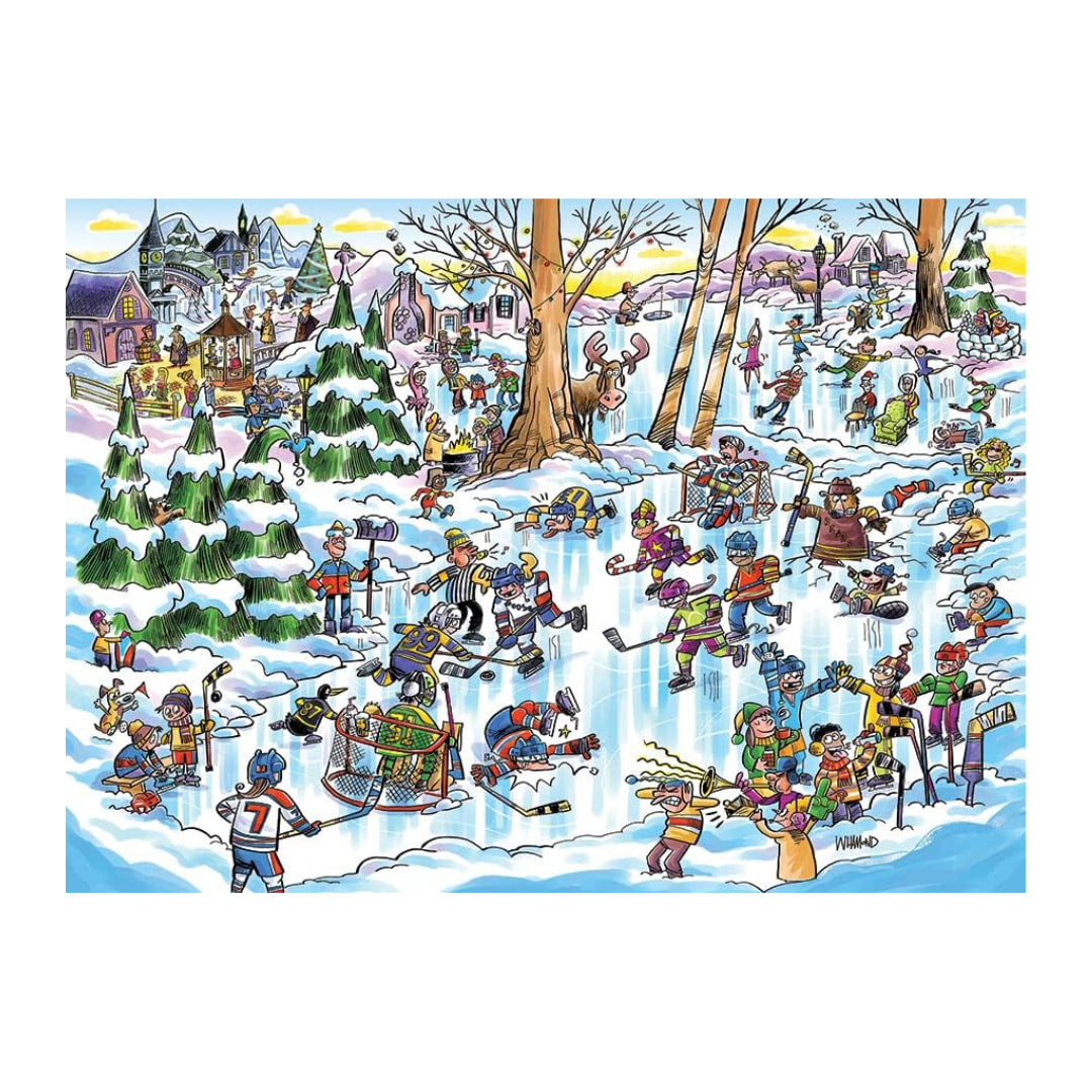 Cobble Hill Puzzles - Hockey Town 350 Piece Family Puzzle - The Puzzle Nerds  