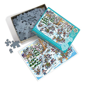 Cobble Hill Puzzles - Hockey Town 350 Piece Family Puzzle - The Puzzle Nerds  