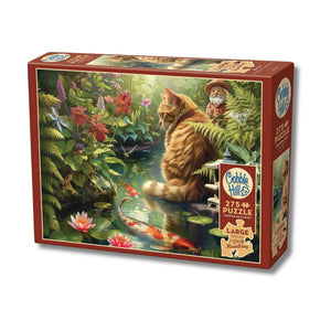 Cobble Hill Puzzles - Koi Cat Easy Handling 275 Piece Puzzle - The Puzzle Nerds  