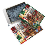 Cobble Hill  Puzzles - Lodge Cat 1000 Piece Puzzle - The Puzzle Nerds 