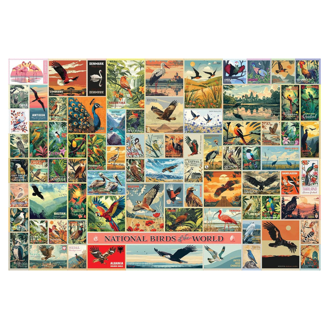 Cobble Hill Puzzles - National Birds Of The World 2000 Piece Puzzle - The Puzzle Nerds  