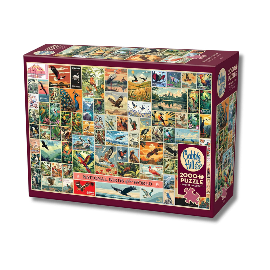 Cobble Hill Puzzles - National Birds Of The World 2000 Piece Puzzle - The Puzzle Nerds  