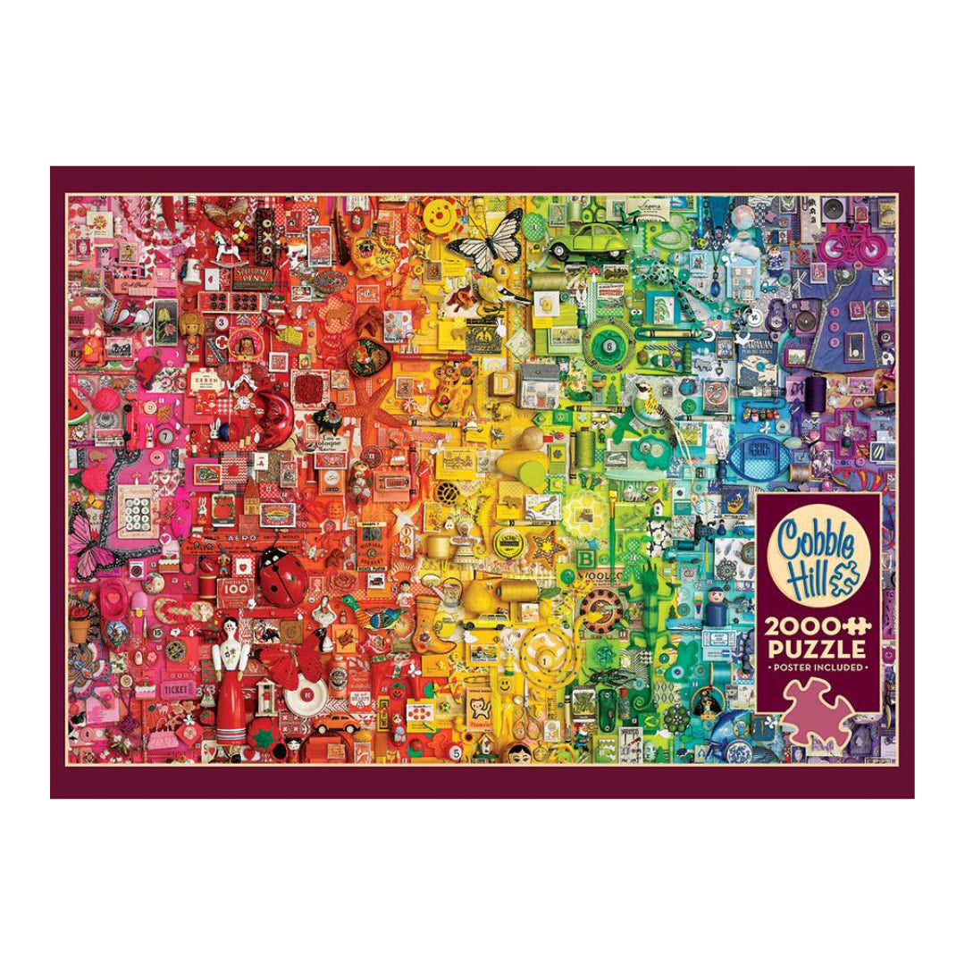 Cobble Hill Puzzles - Rainbow 2000 Piece Puzzle - The Puzzle Nerds 