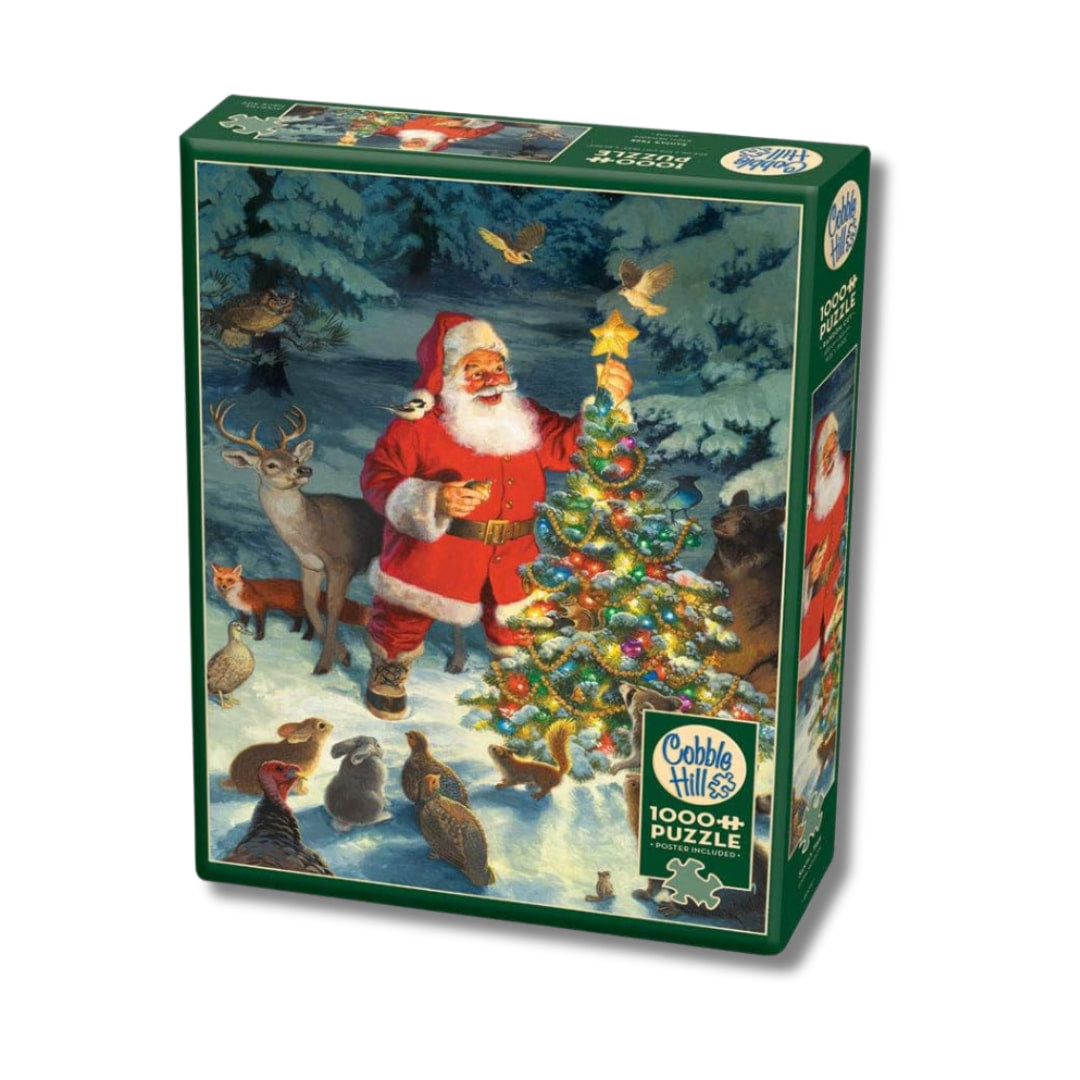 Cobble Hill Puzzles - Santa's Tree 1000 Piece Puzzle - Large Box - The Puzzle Nerds  