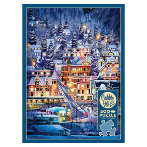 Cobble Hill Puzzles - Ski Town 500 Piece Puzzle - The Puzzle Nerds  