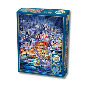 Cobble Hill Puzzles - Ski Town 500 Piece Puzzle - The Puzzle Nerds  